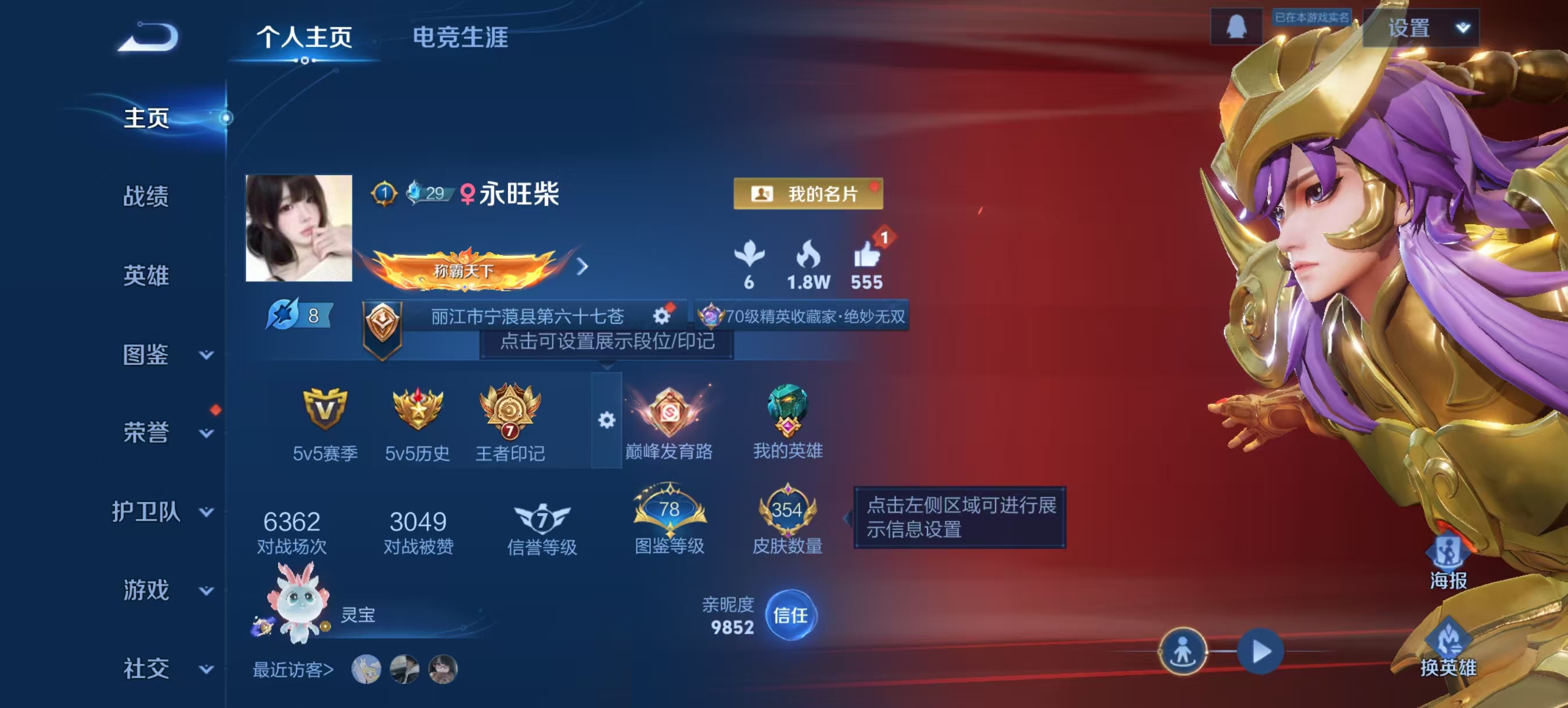 王者荣耀【安卓QQ】PP0185-可二次-V8-125英雄-354皮肤-1典