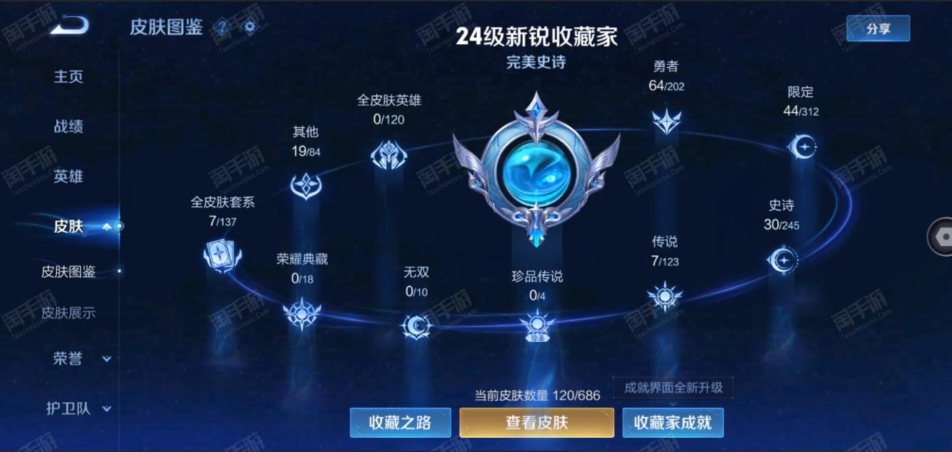 王者荣耀【安卓QQ】-安卓Q区-无二次-贵6-116英雄-120皮肤-7传说-30史诗-