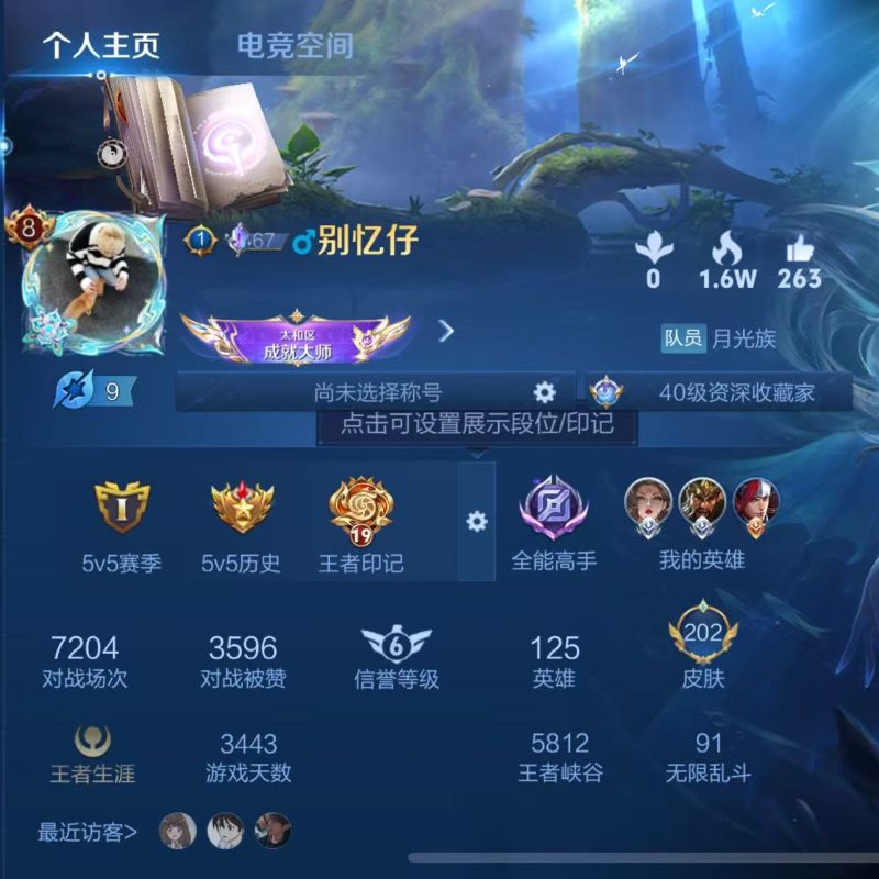 王者榮耀【蘋果QQ】V8 典藏3 星元1 傳說14 皮膚202 英雄125