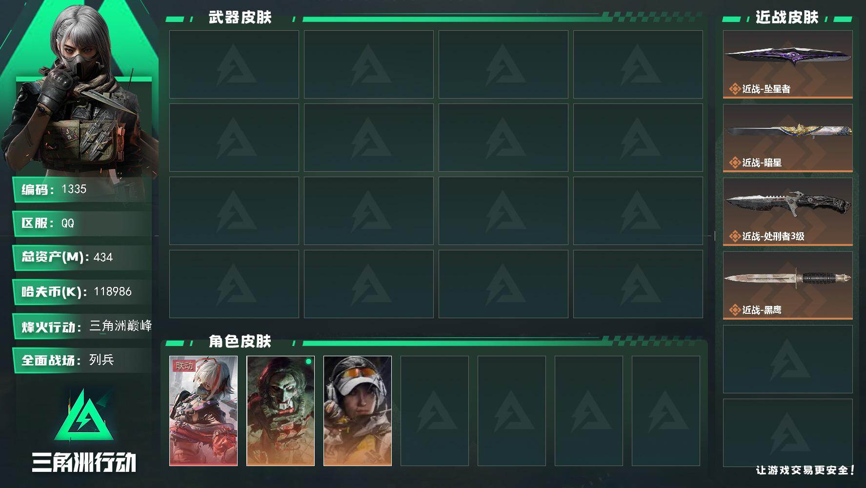 编号：YXBSJZ688是否可二次实名：不可二次个人信息：战场等级