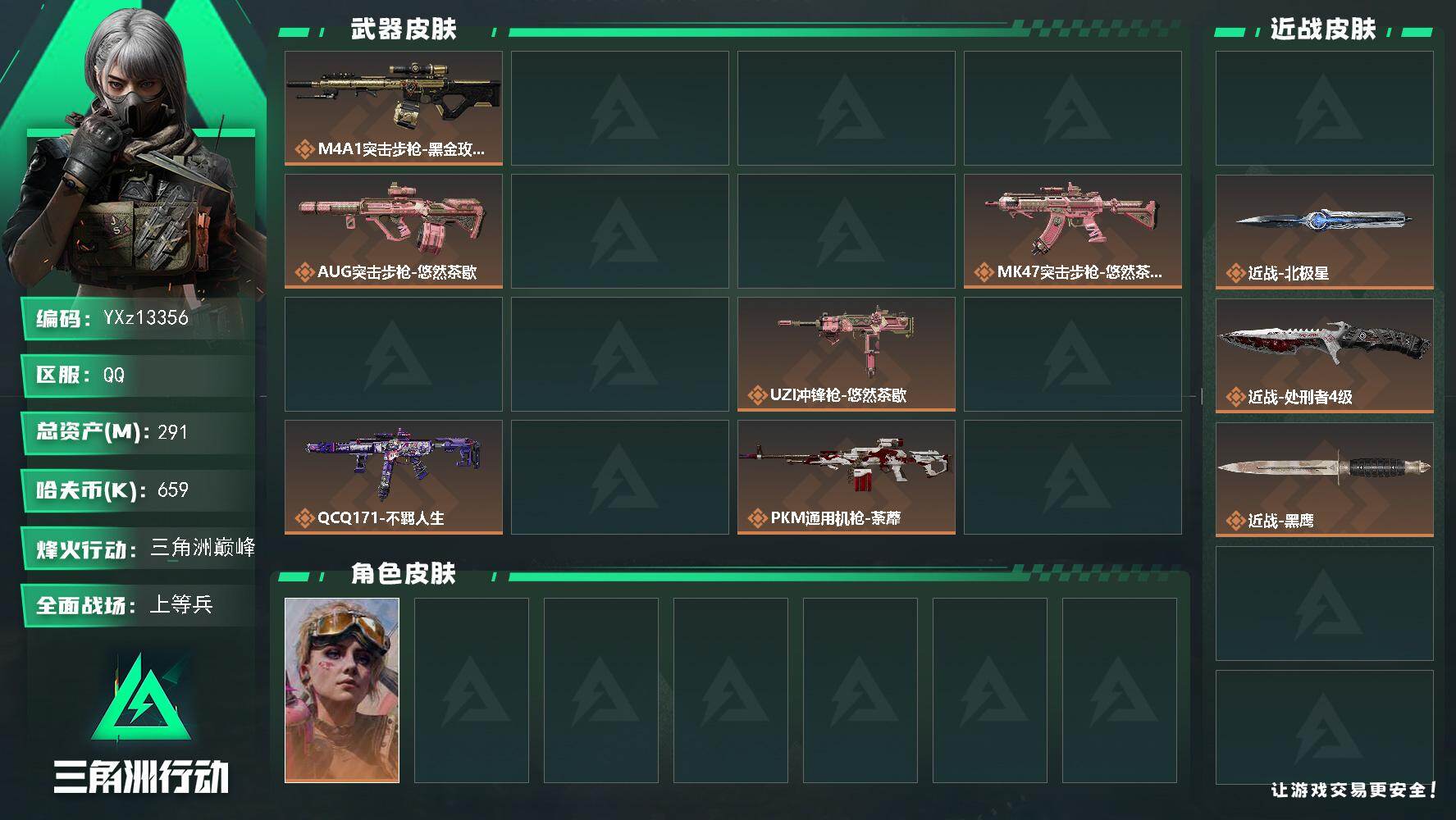 【Q区三端互通】【无二协助处理】YXz13356-特勤处：仓库8级/靶场7级/